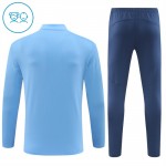 Kinder Manchester City Training Sweatshirts Viertelreißverschluss 2024-25 Blaue